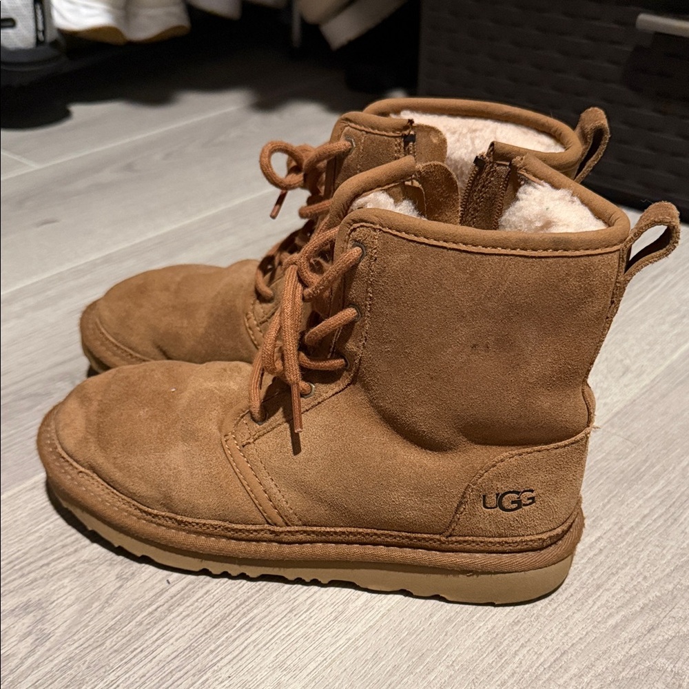UGG Women Brown Lace-Up Boots